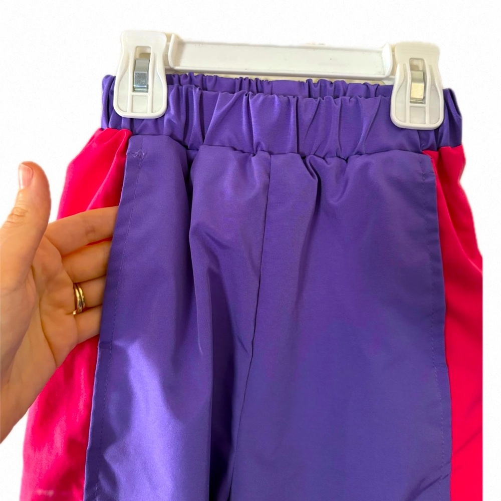 Calculated Retro Hip-Hop Kids Purple Colorblock Dance Costume Tracksuit 6Y Y2K - Picture 5 of 16